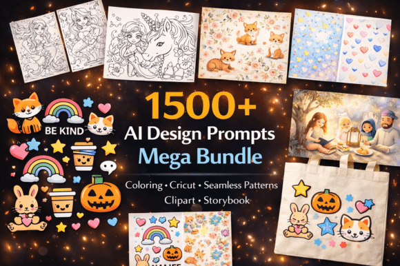 1500+ AI Design Prompts Mega Bundle: Your Creative Shortcut
