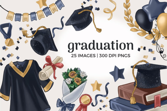 25 Graduation Clipart Illustrations for Your Projects