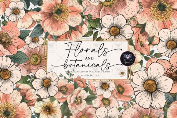 Botanical Floral Clipart Set: Your Vintage Watercolor Toolkit