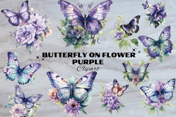 Ethereal Beauty: Exploring the Butterfly on Flower - Purple Colours Collection