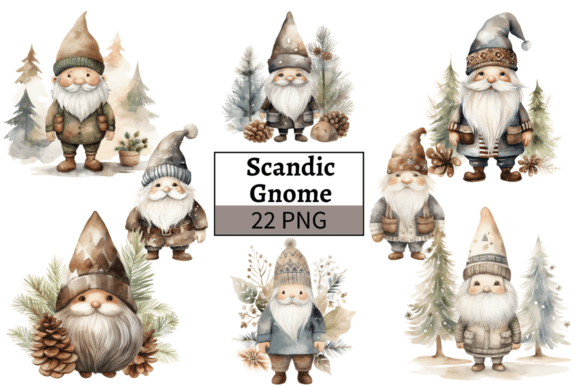 Nordic Christmas Gnome Illustration Pack: A Designer's Cozy Holiday Toolkit
