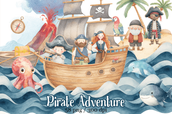 Set Sail on a Creative Journey with Whimsical Pirate Clipart