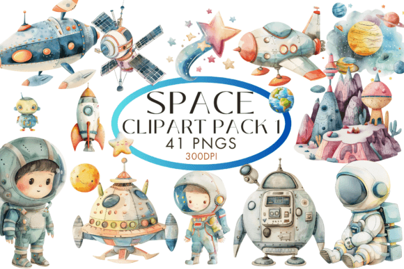 Space Clipart Pack 1 41 PNGS: A Universe of Design Assets