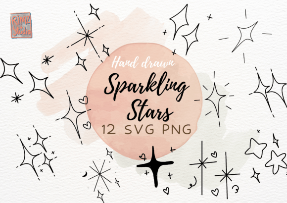 Sparkling Stars Set SVG PNG: Elevate Your Designs