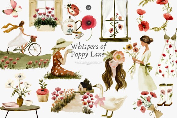 The Enduring Charm of Poppy Flower Cottagecore Art