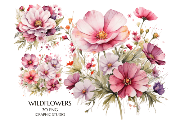 Wildflower Clipart Floral: Watercolor Designs for Your Projects